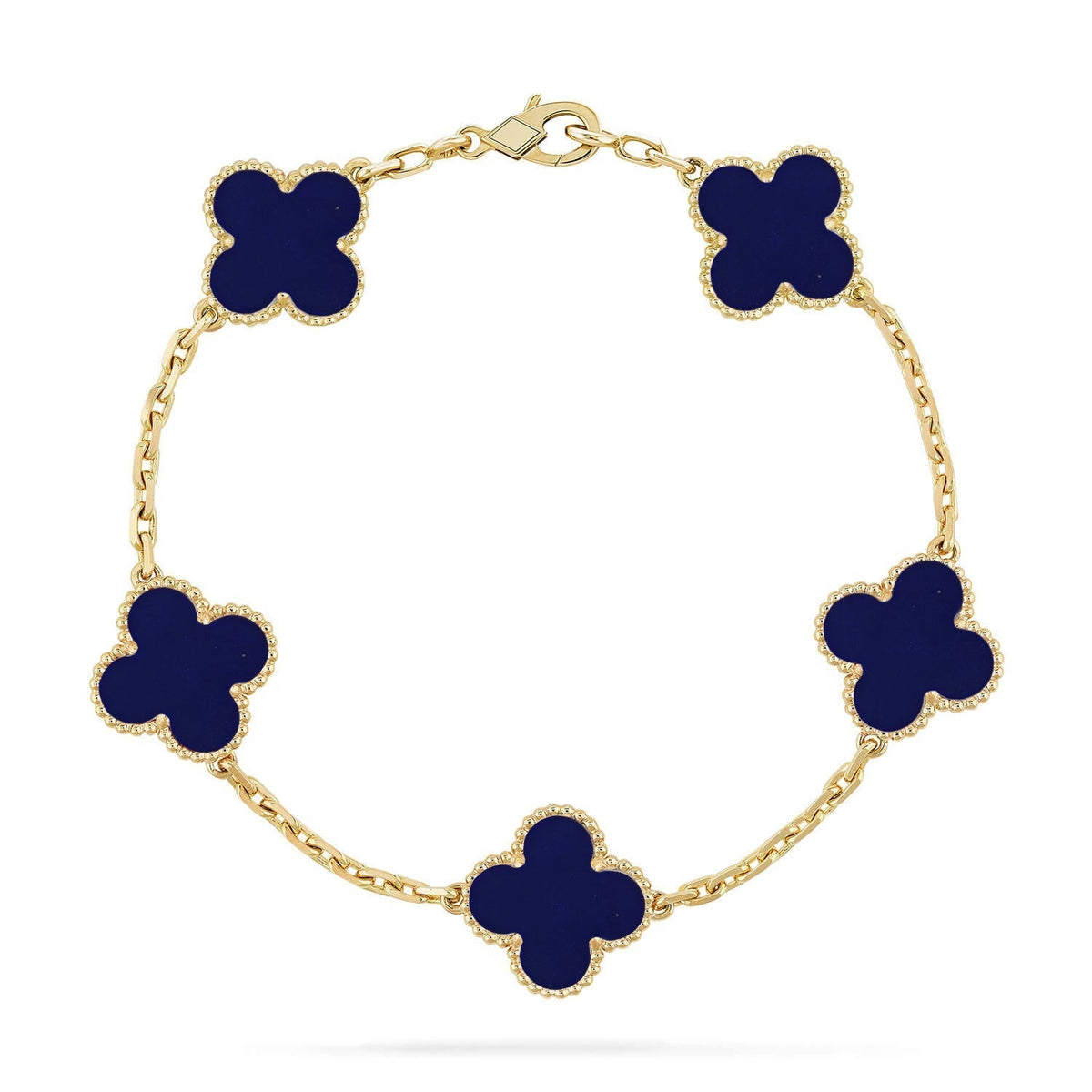 [⭐Veyra]CLOVER 5 MOTIF LAPIS LAZULI BRACELET COLLECTION