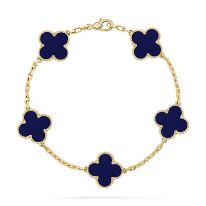 [⭐Veyra]CLOVER 5 MOTIF LAPIS LAZULI BRACELET COLLECTION