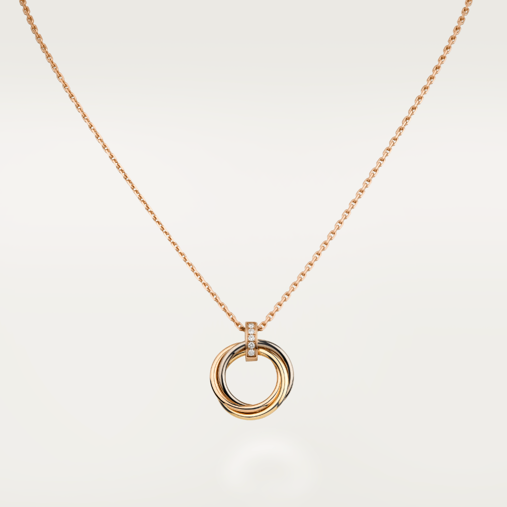 [⭐Veyra]TRINITY NECKLACE GOLD  DIAMONDS