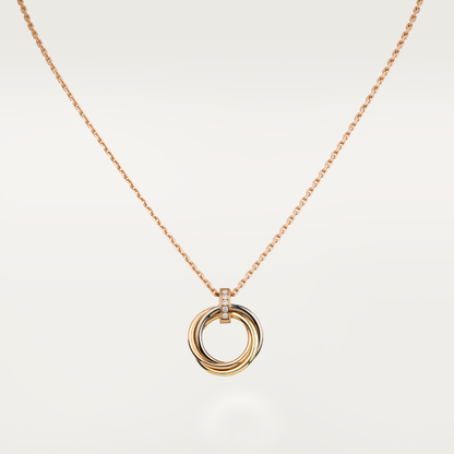 [⭐Veyra]TRINITY NECKLACE GOLD  DIAMONDS