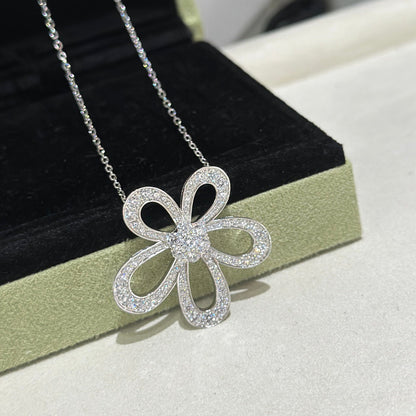 [⭐Veyra]FLOWERLACE NECKLACE FULL DIAMONDS