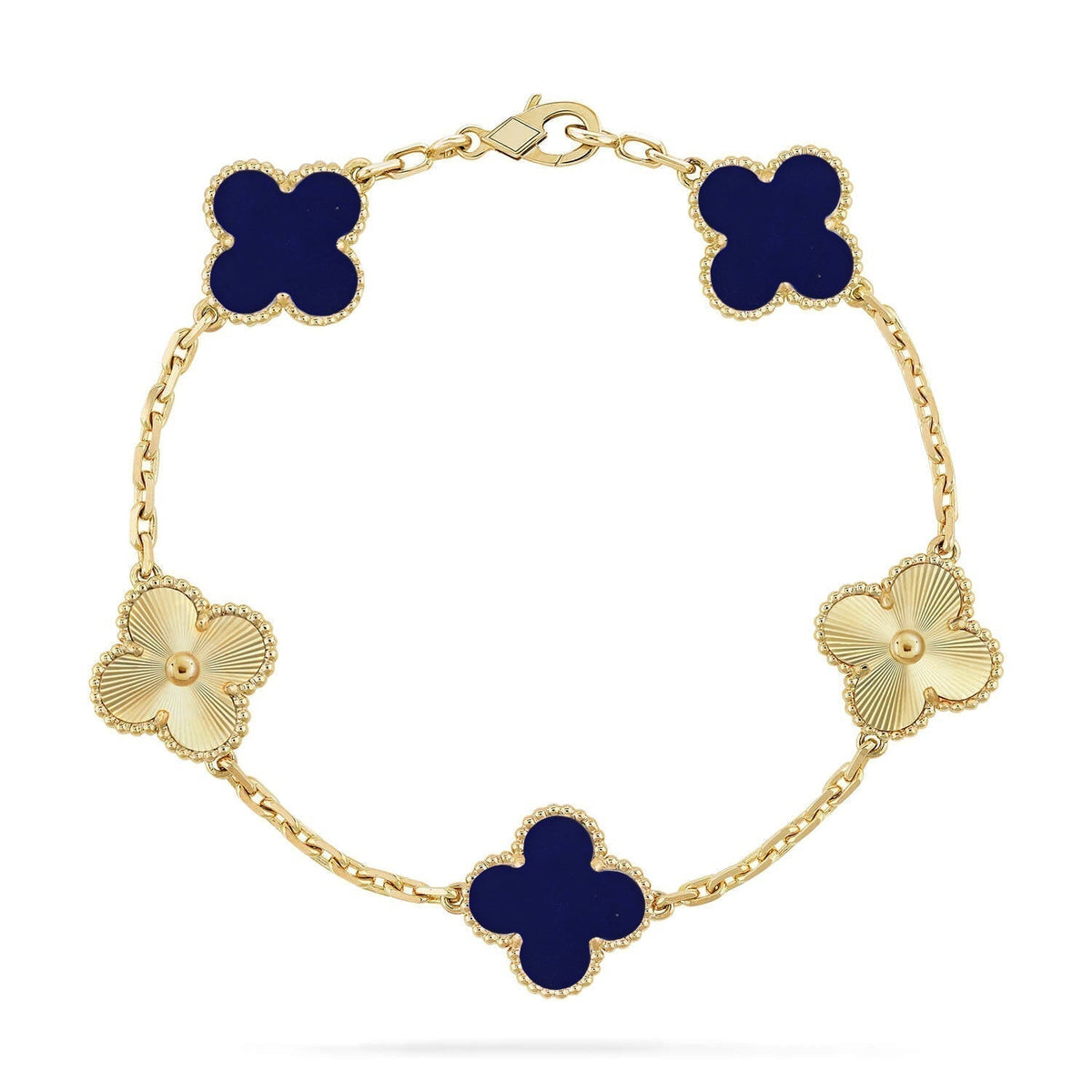 [⭐Veyra]CLOVER 5 MOTIF LAPIS LAZULI BRACELET COLLECTION