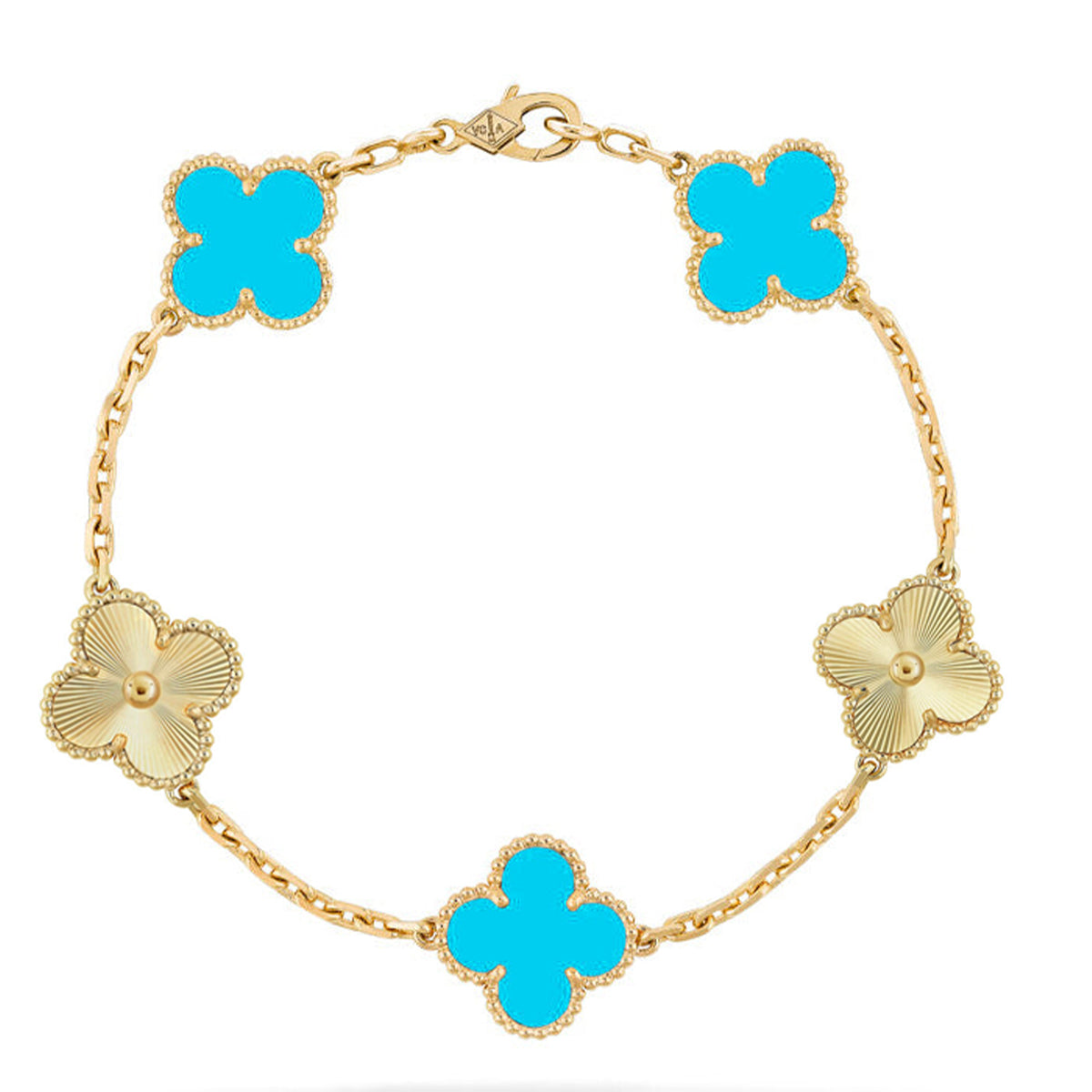 [⭐Veyra] CLOVER 5 MOTIF TURQUOISE BRACELET COLLECTION