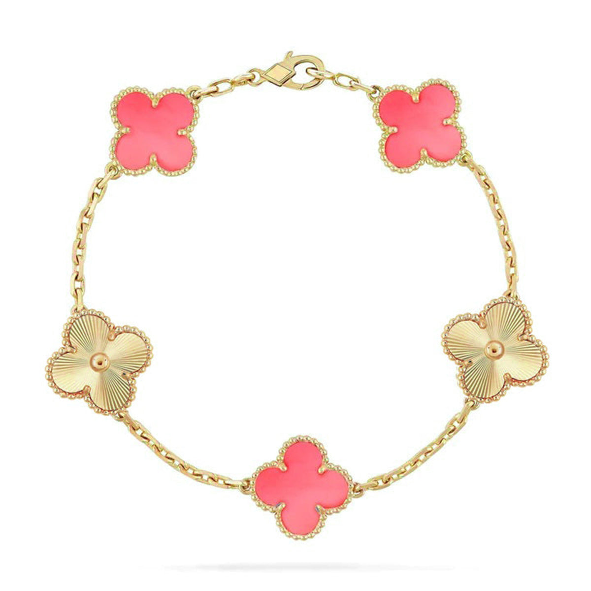 [⭐Veyra] CLOVER 5 MOTIFS  PINK MOP BRACELET COLLECTION