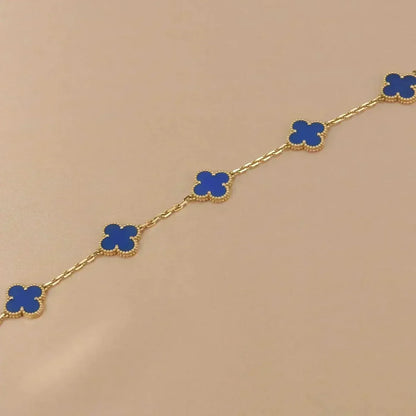 [⭐Veyra] CLOVER 5 MOTIF BLUE AGATE BRACELET COLLECTION