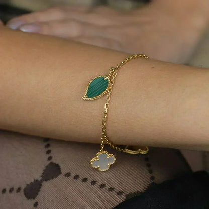 [⭐Veyra]LUCKY SPRING 5 MOTIF GOLD BRACELET