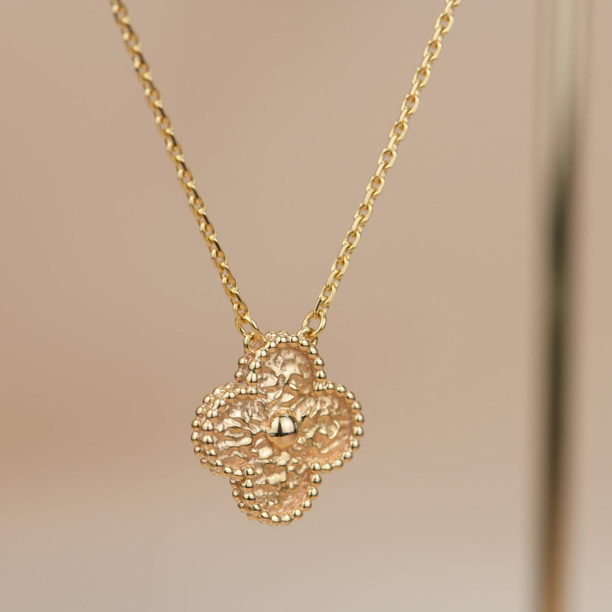 [⭐Veyra]CLOVER 15MM  BRONZING NECKLACE