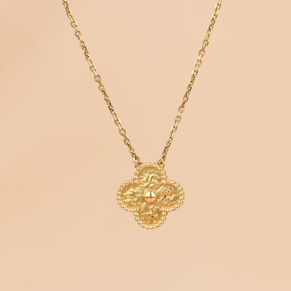 [⭐Veyra]CLOVER 15MM  BRONZING NECKLACE