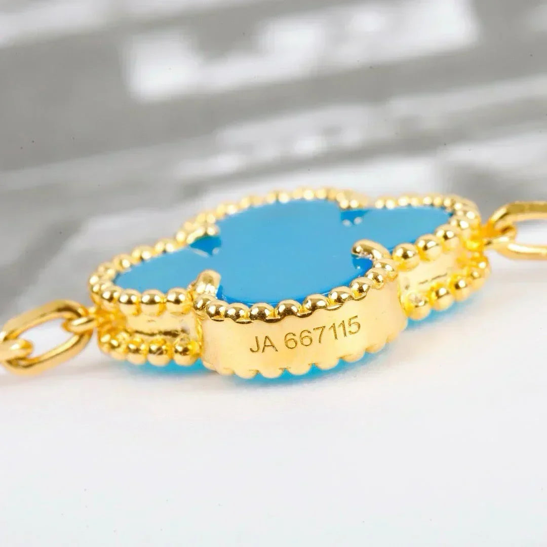 [⭐Veyra] CLOVER 5 MOTIF TURQUOISE BRACELET COLLECTION
