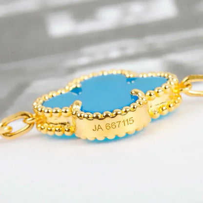 [⭐Veyra] CLOVER 5 MOTIF TURQUOISE BRACELET COLLECTION