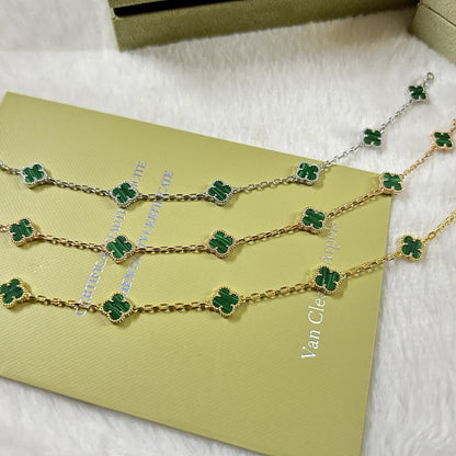 [⭐Veyra]CLOVER 6 MOTIF MALACHITE BRACELET