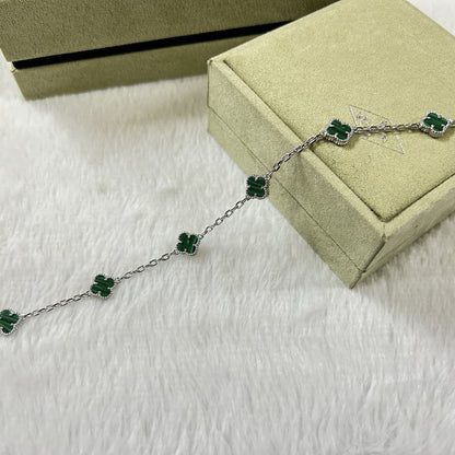 [⭐Veyra]CLOVER 6 MOTIF MALACHITE BRACELET