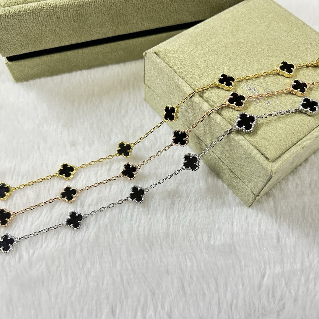 [⭐Veyra]CLOVER 6 MOTIF  ONYXS BRACELET