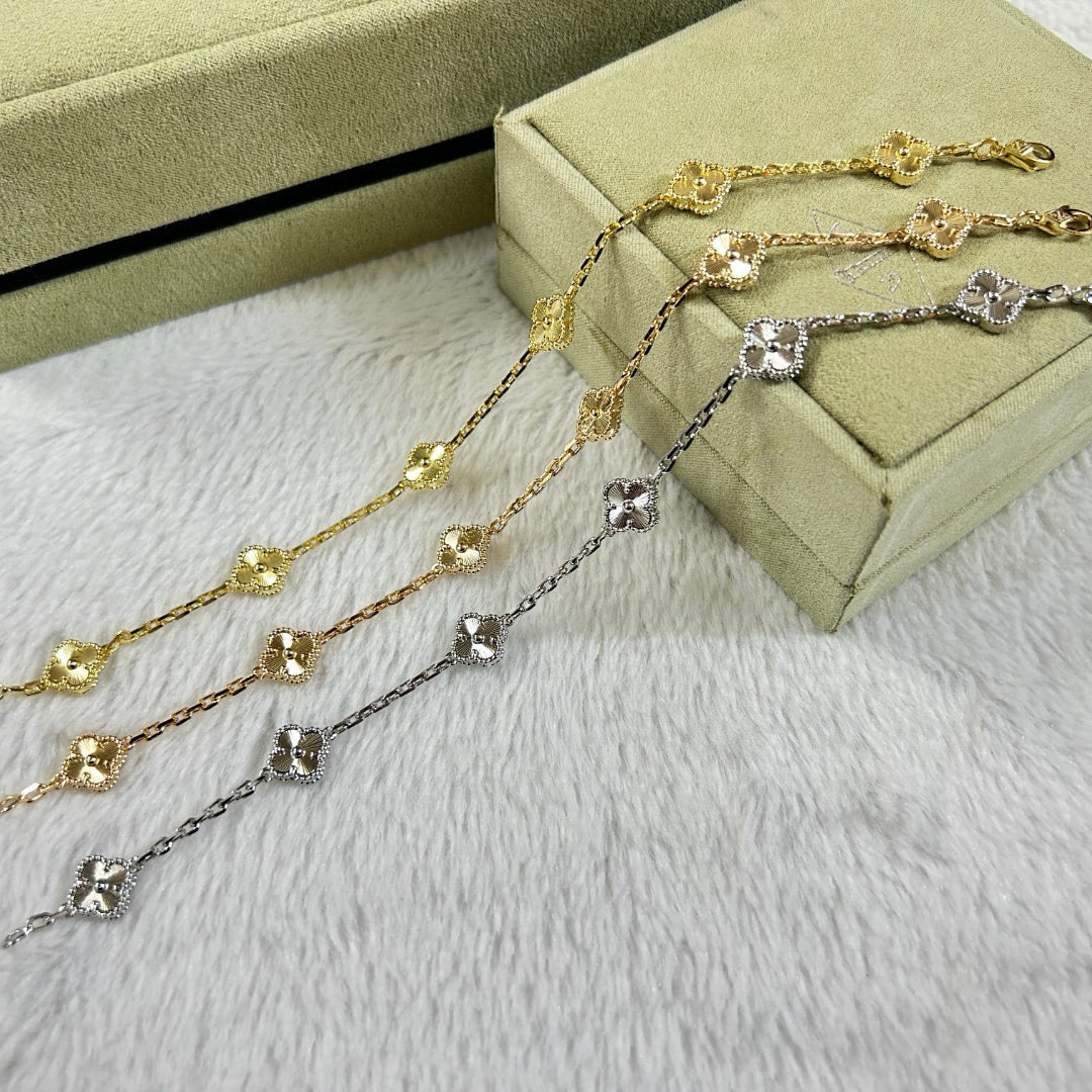 [⭐Veyra]CLOVER 6 MOTIF DIAMOND BRACELET
