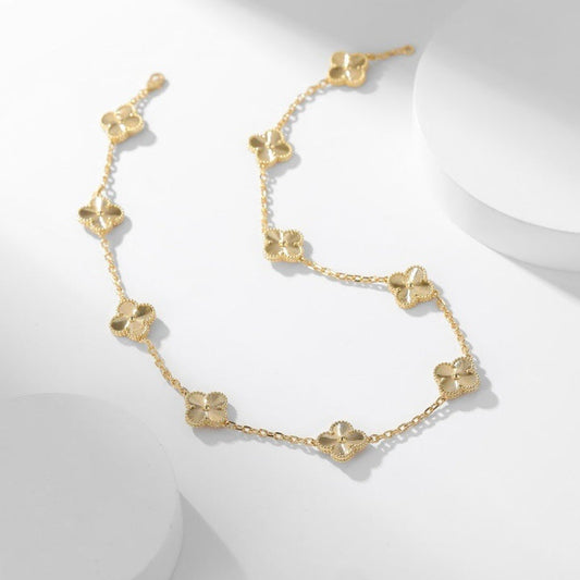 [⭐Veyra]CLOVER 10 MOTIFS LASER NECKLACE