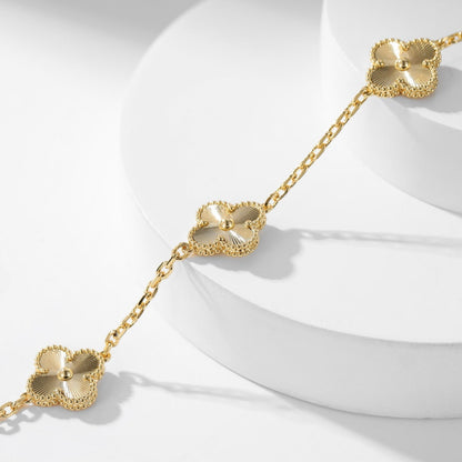 [⭐Veyra]CLOVER 10 MOTIFS LASER NECKLACE