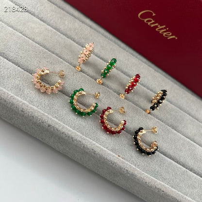 [⭐Veyra]NEW COLORED GEMSTONE COLLECTION SMALL HOOP EARRINGS