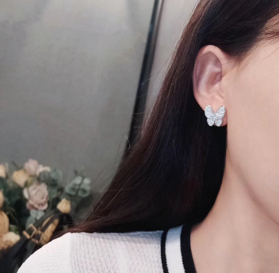 [⭐Veyra]BUTTERFLY ALL DIAMOND EARRINGS