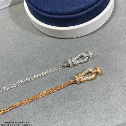[⭐Veyra]FORCE SMALL HORSESHOE  DIAMOND CHAIN ROPE BRACELET