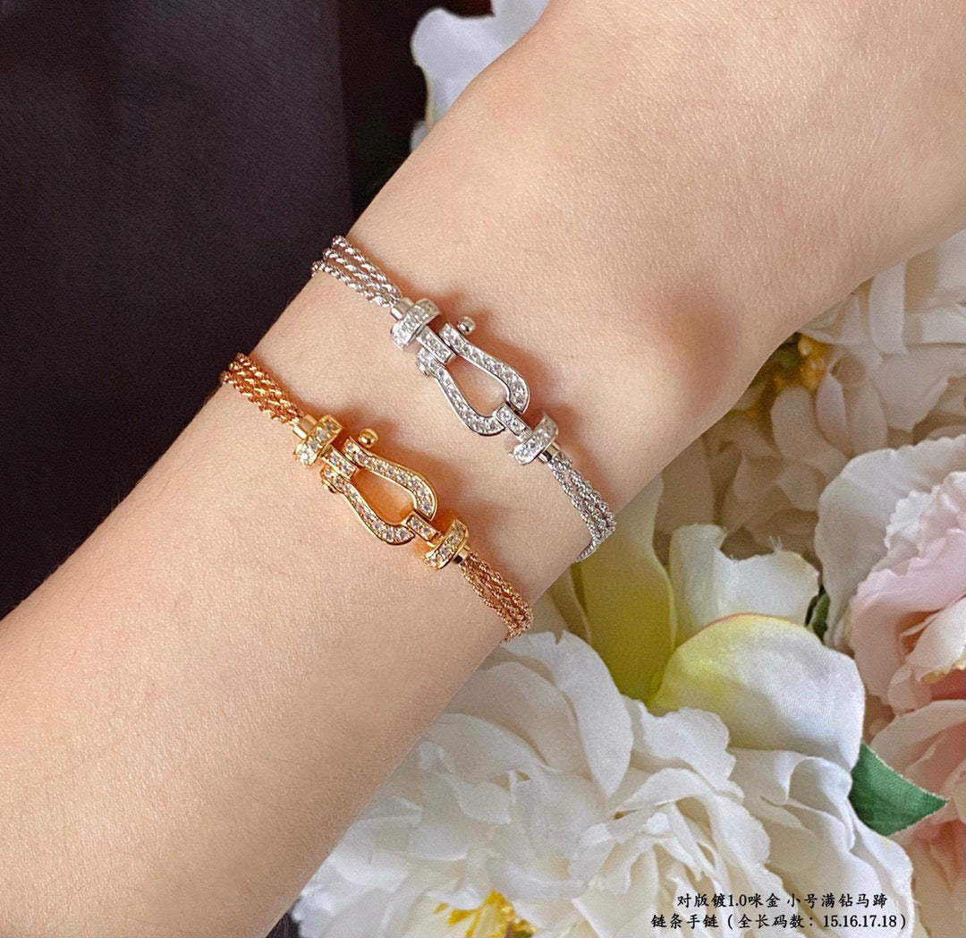 [⭐Veyra]FORCE SMALL HORSESHOE  DIAMOND CHAIN ROPE BRACELET