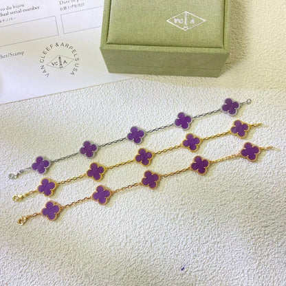 [⭐Veyra] CLOVER 5 MOTIF VIOLET BRACELET COLLECTION