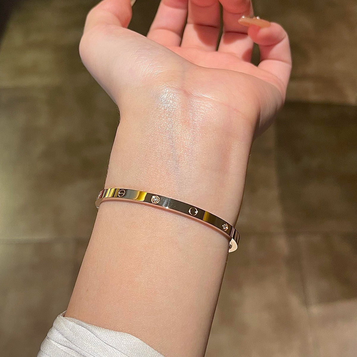 [⭐Veyra]LOVE BRACELET 3.65MM 6 DIAMONDS