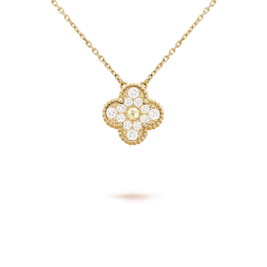 [⭐Veyra]CLOVER 15MM DIAMOND SINGLE FLOWER NECKLACE