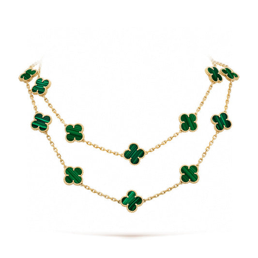 [⭐Veyra]CLOVER 20 MOTIFS MALACHITE GOLD