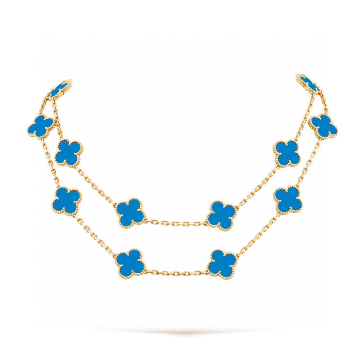 [⭐Veyra]CLOVER 20 MOTIFS TURQUOISE GOLD