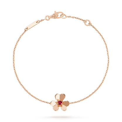 [⭐Veyra]FRIVOLE GOLD FLOWER PINK MALACHITE BRACELET