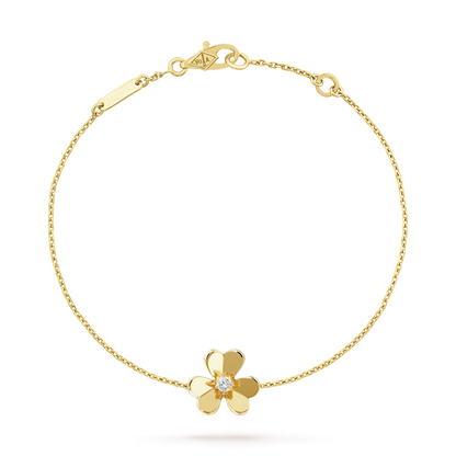 [⭐Veyra]FRIVOLE GOLD FLOWER PINK MALACHITE BRACELET