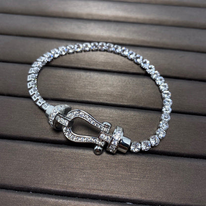 [⭐Veyra]FORCE  HORSESHOE  DIAMOND TENNIS BRACELET