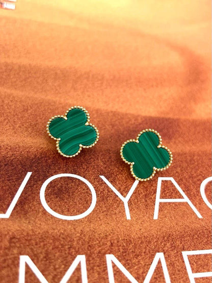 [⭐Veyra] CLOVER LARGE (20mm) 1 MOTIFS GREENER MOP STUD EARRINGS