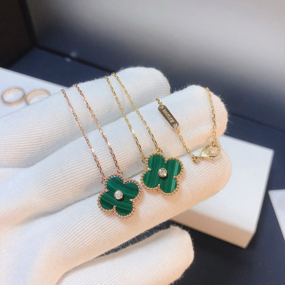 [⭐Veyra]CLOVER 15MM DIAMOND TURQUOISE NECKLACE