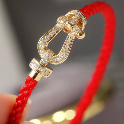 [⭐Veyra]FORCE LARGE HORSESHOE FULL DIAMOND BRACELET SILVER