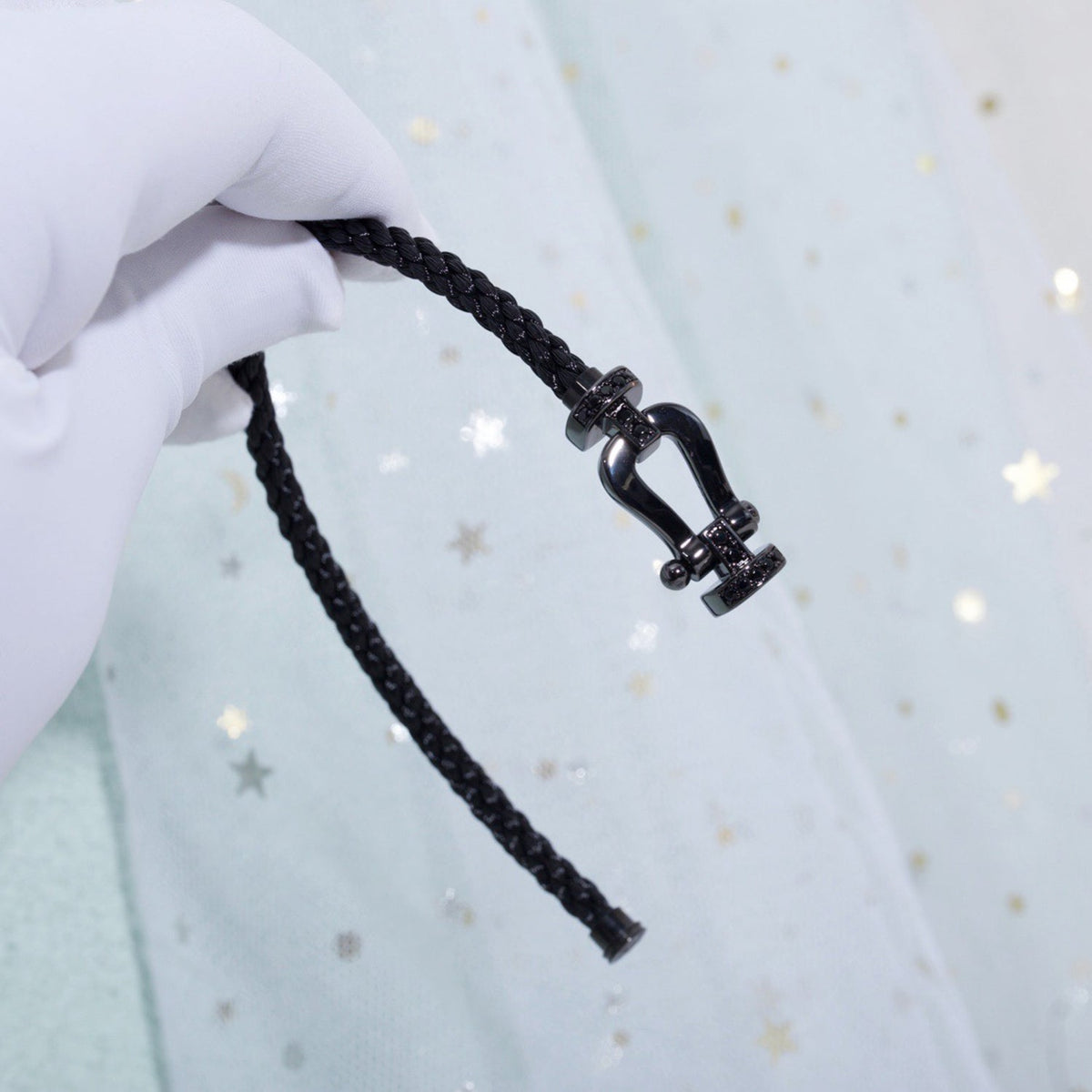 [⭐Veyra]FORCE LARGE SERIES HORSESHOE BLACK SAMURAI BRACELET