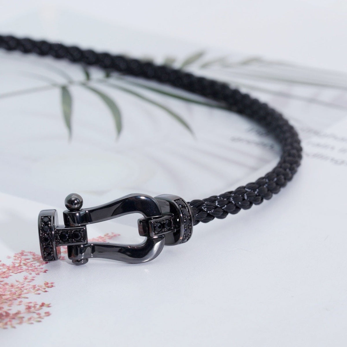 [⭐Veyra]FORCE LARGE SERIES HORSESHOE BLACK SAMURAI BRACELET