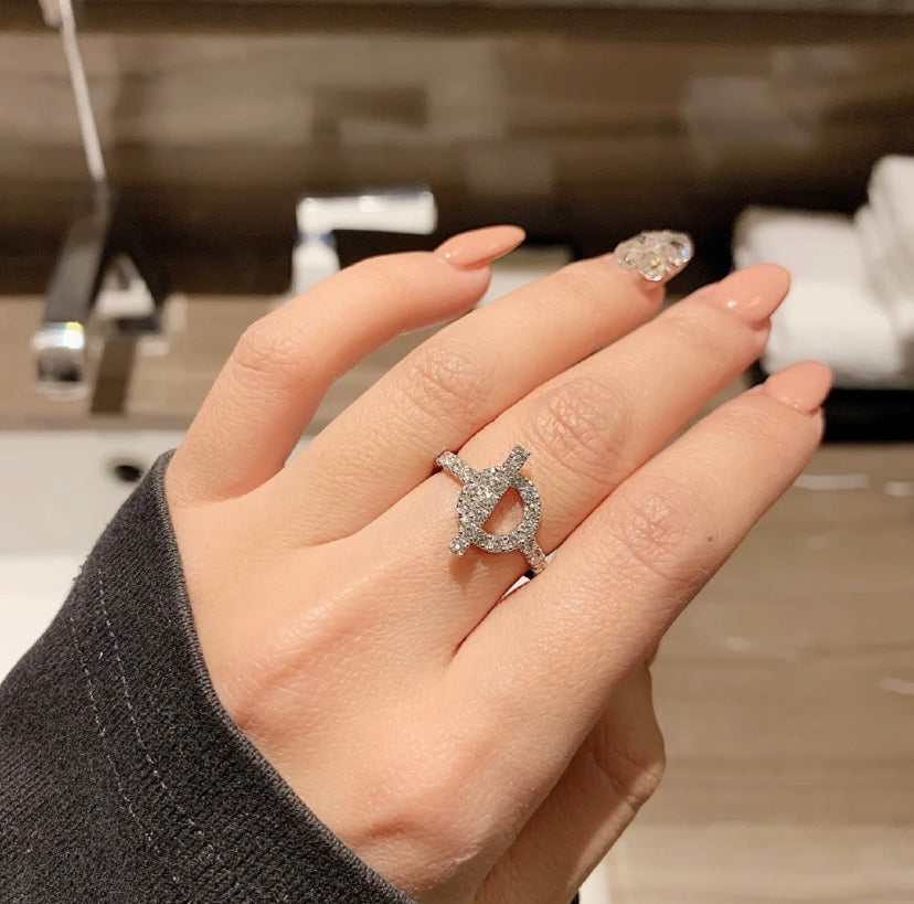 [⭐Veyra]ECHAPPEE RING SILVER DIAMOND