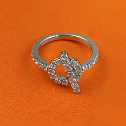 [⭐Veyra]ECHAPPEE RING SILVER DIAMOND