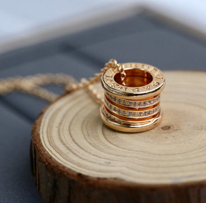 [⭐Veyra]ZERO 1 PINK GOLD DIAMOND NECKLACE