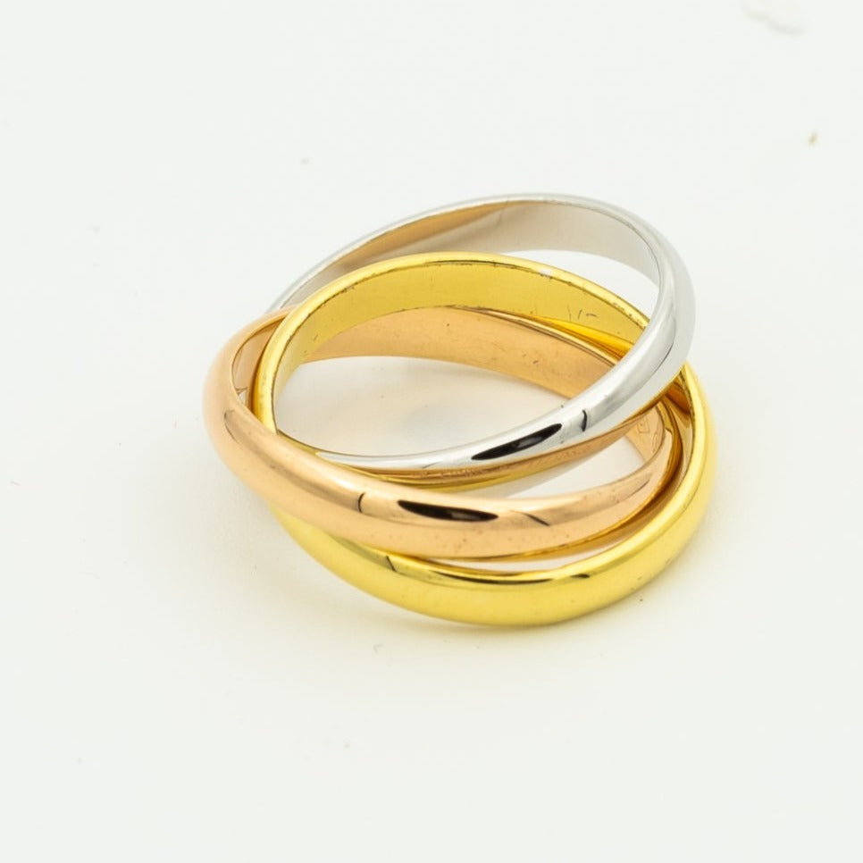 [⭐Veyra Jewelry]TRINITY RING GOLD PINK GOLD SILVER