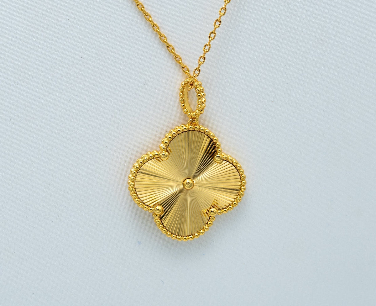 [⭐Veyra]CLOVER 25MM PEDANT NECKLACE GOLD