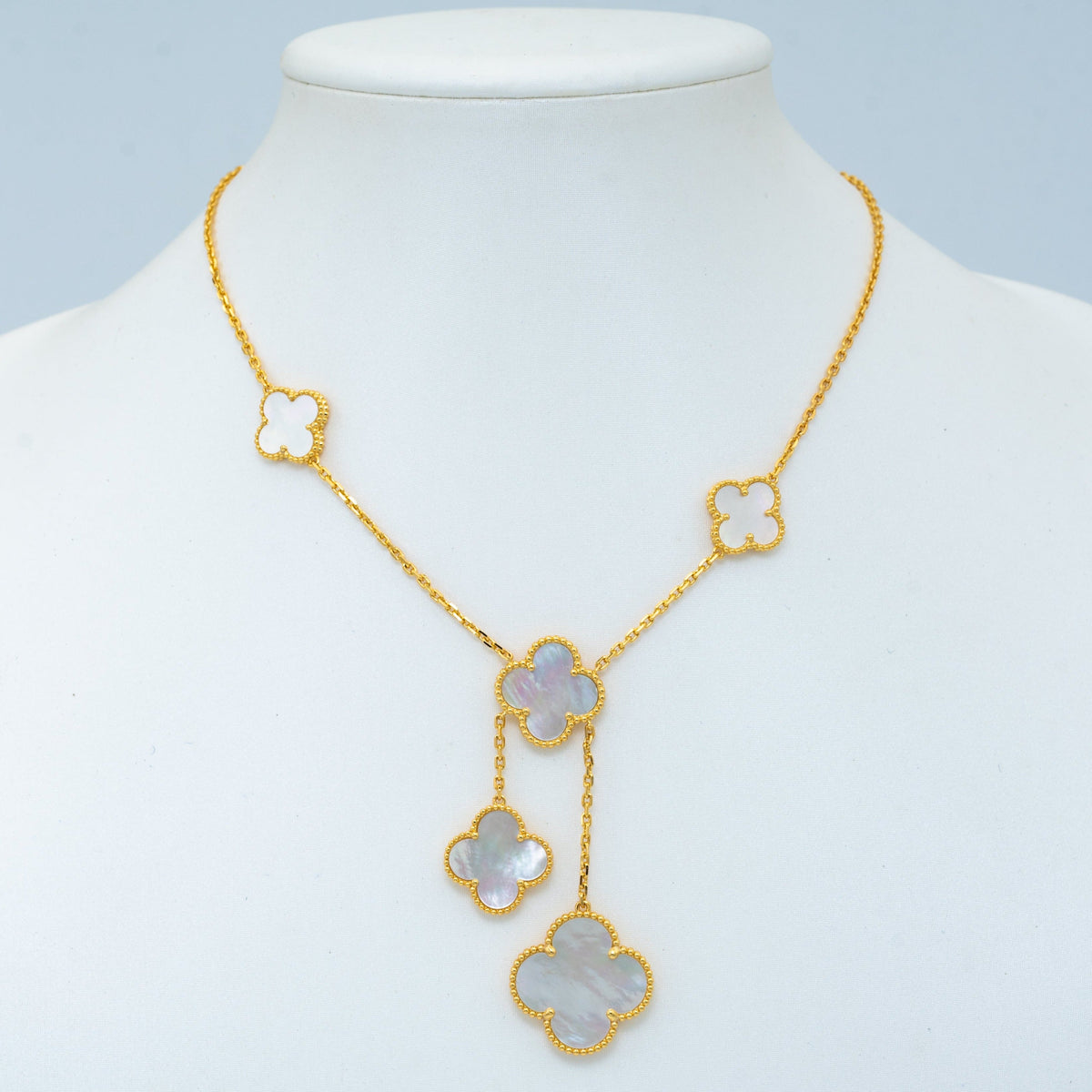 [⭐Veyra]CLOVER MOTHER OF PEARL NECKLACE 6 MOTIF