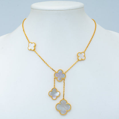 [⭐Veyra]CLOVER MOTHER OF PEARL NECKLACE 6 MOTIF