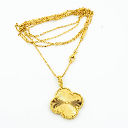 [⭐Veyra]CLOVER 25MM PEDANT NECKLACE GOLD