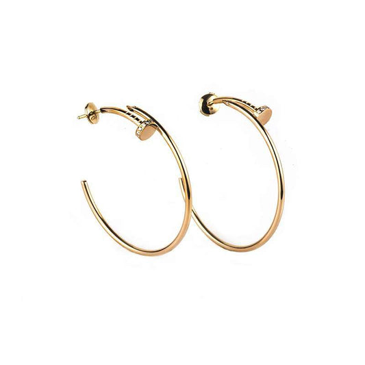 [⭐Veyra]JUSTE EARRINGS GOLD DIAMONDS 1.8MM