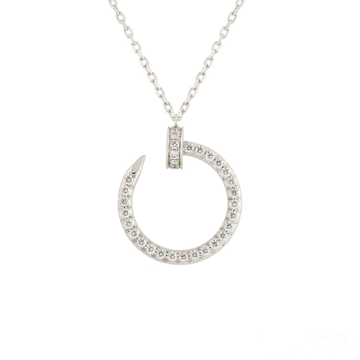 [⭐Veyra]JUSTE NECKLACE SILVER DIAMONDS