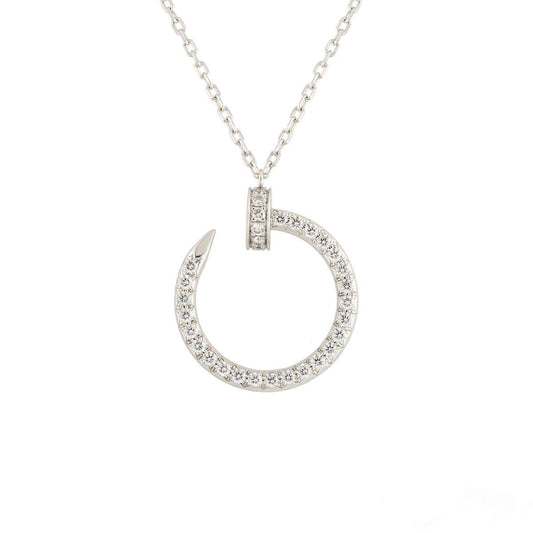 [⭐Veyra]JUSTE NECKLACE SILVER DIAMONDS