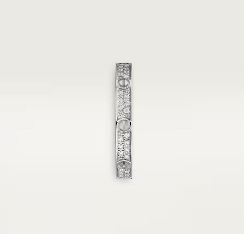 [⭐Veyra]LOVE RING 2.6mm-wide full-diamond ring silver
