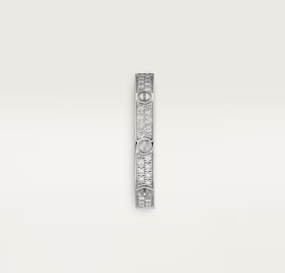 [⭐Veyra]LOVE RING 2.6mm-wide full-diamond ring silver